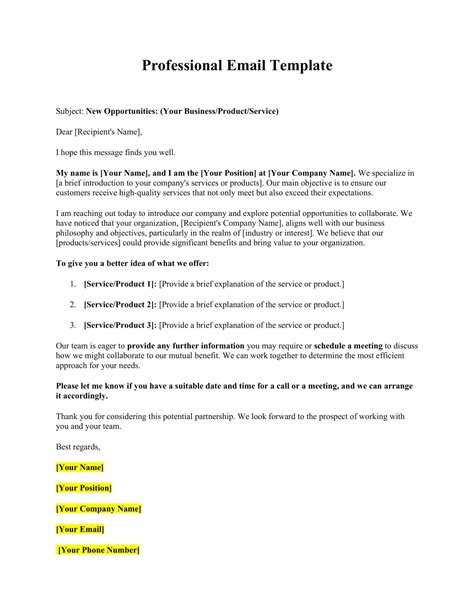 Professional Email Templates