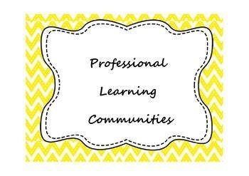 Professional Learning Communities Templates