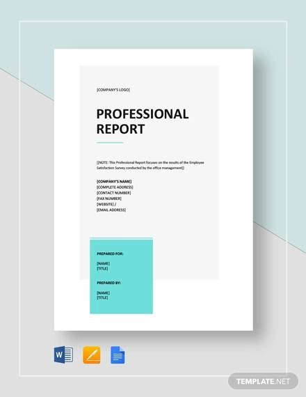 Professional Report Word Template
