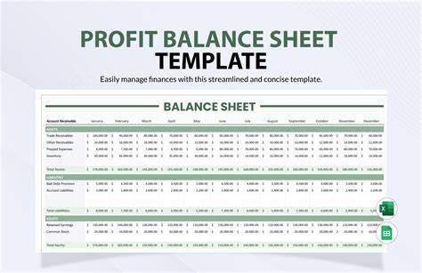 Profit And Loss Balance Sheet Excel Template