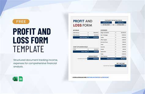 Profit And Loss Word Template