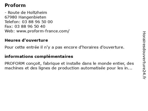 Proform à Hangenbieten