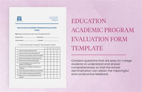 Program Evaluation Template