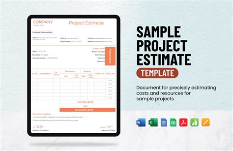 Project Estimate Templates