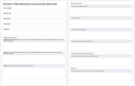 Project Evaluation Template