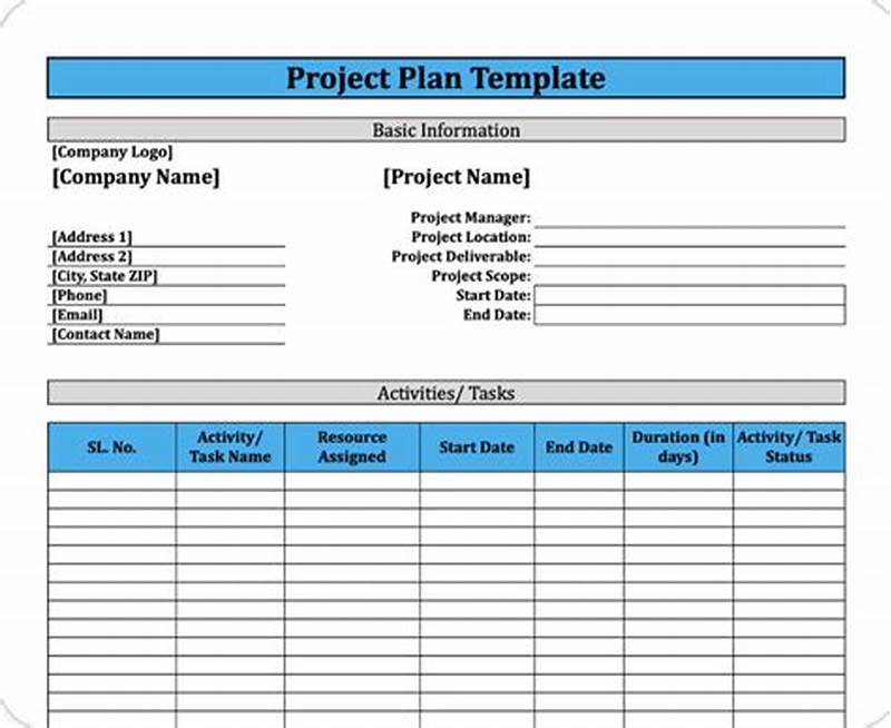 Project Management Template Example