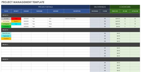 Project Management Templates Google Sheets