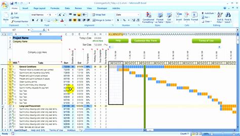 Project Plan Excel Template Free