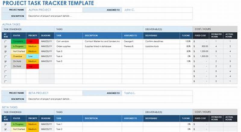 Project Task Tracker Template