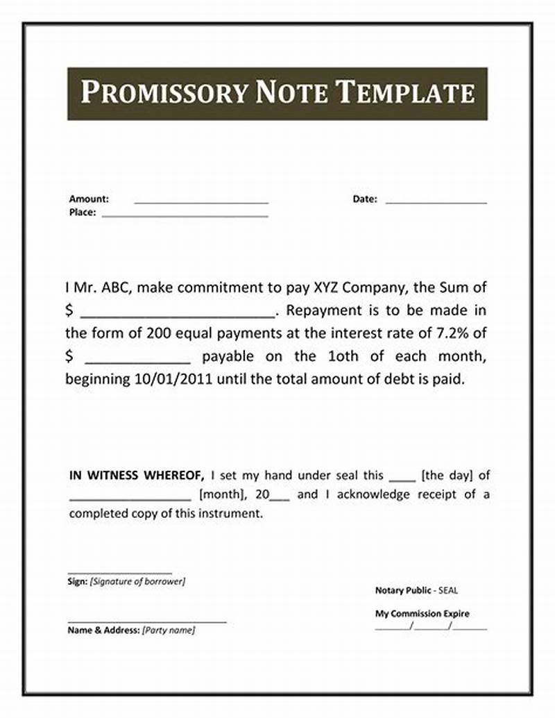 Promissory Note Form