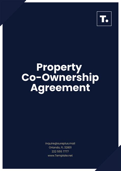 Property Co Ownership Agreement Template