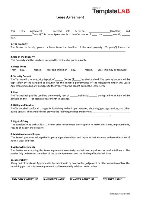 Property Lease Template