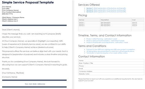 Proposal For Services Template