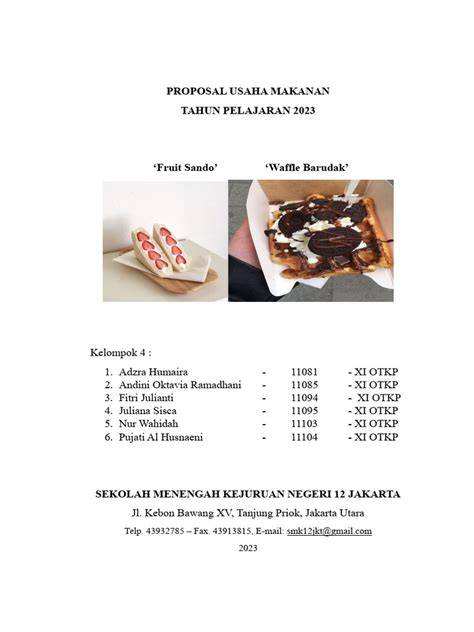 Proposal Usaha Makanan