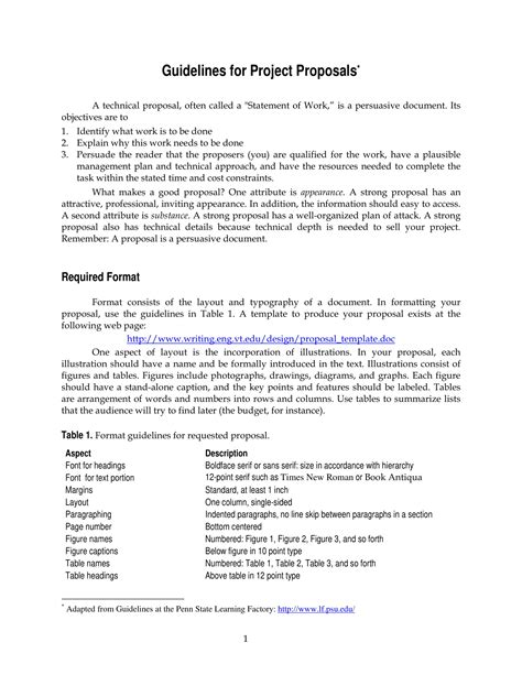 Proposal Writing Template For Project