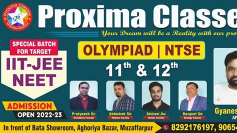 Proxima Classes - Best Institute for NEET and IIT in Muzaffarpur.