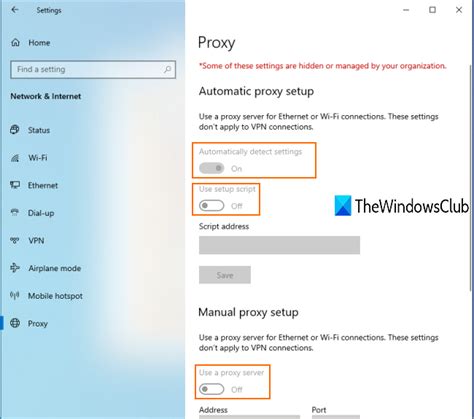 Proxy Settings in Chrome for Windows 10