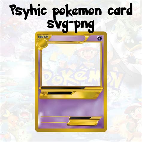 Psychic Pokemon Card Template
