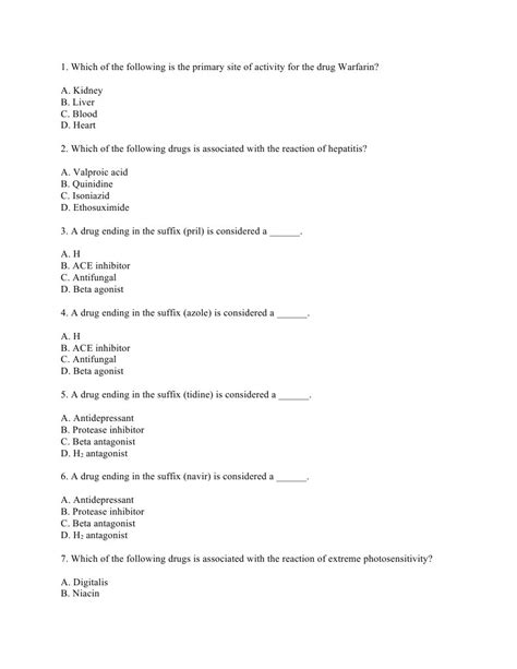 Ptcb Printable Practice Test