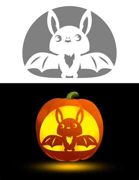 Pumpkin Carving Templates Bat