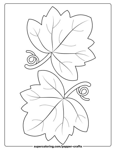 Pumpkin Leaves Template
