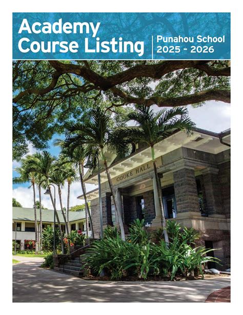 Punahou Academy Course Catalog