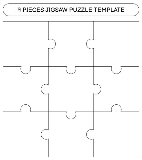 Puzzle Template 9 Pieces