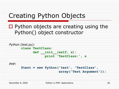 Python Creating Objects