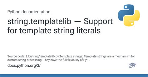 Python3 Template String