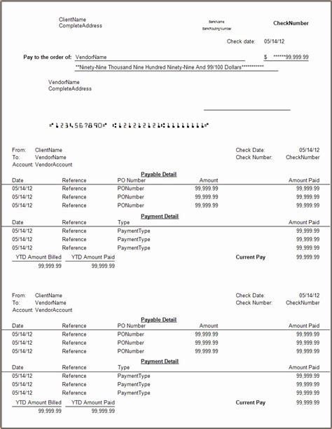 Quickbooks Pay Stub Template