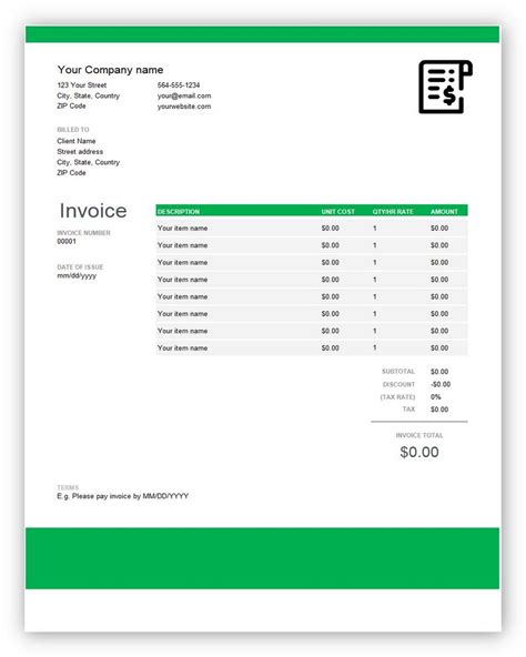 Quickbooks Template Invoice