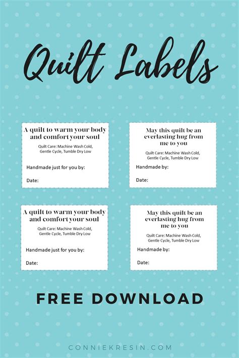Quilt Label Template