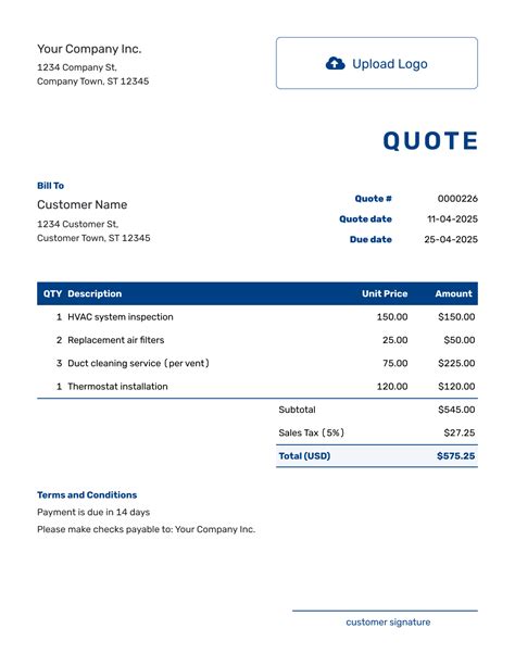 Quotation Template Email