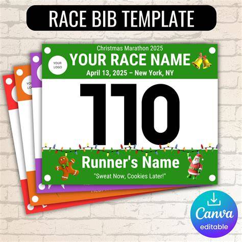 Race Bib Template