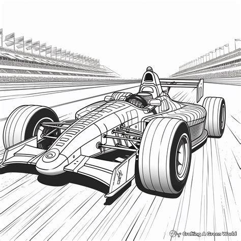 Race Car Coloring Page Printable