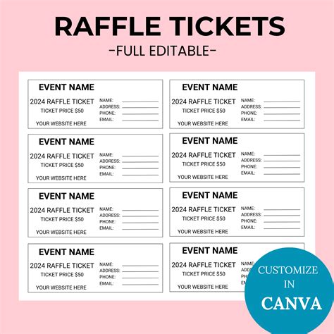 Raffle Tickets Printable Free