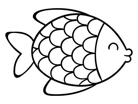 Rainbow Fish Template To Colour
