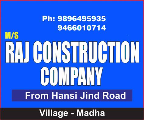 Raj construction company Berkhera