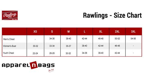 Rawlings Baseball Pants Size Chart