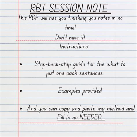Rbt Notes Template