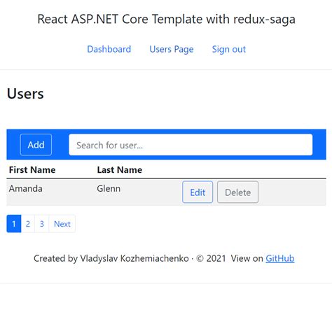 React And Asp Net Core Template
