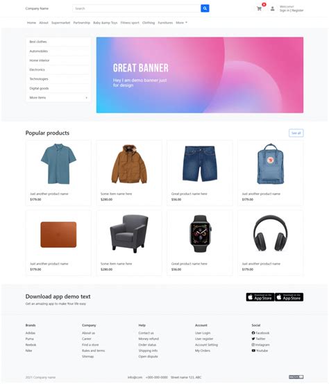 React Ecommerce Template