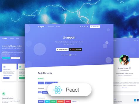 React Free Template