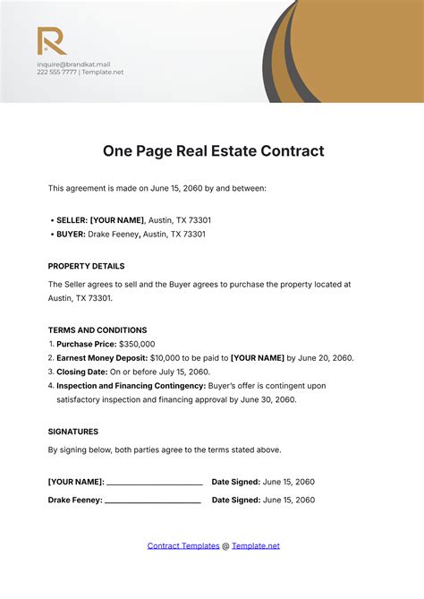 Real Estate Contract Template