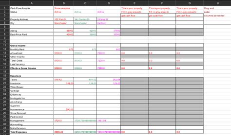 Real Estate Spreadsheet Templates