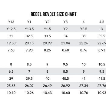 Rebel Size Chart