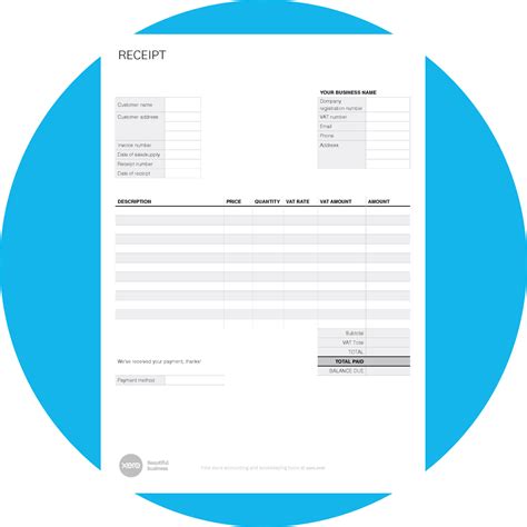 Receipt Template Uk