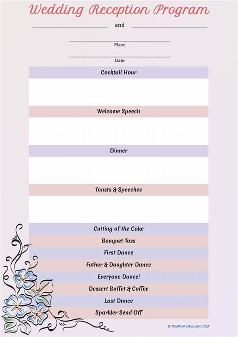 Reception Program Template