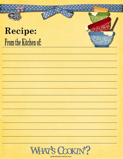 Recipe Cards Template