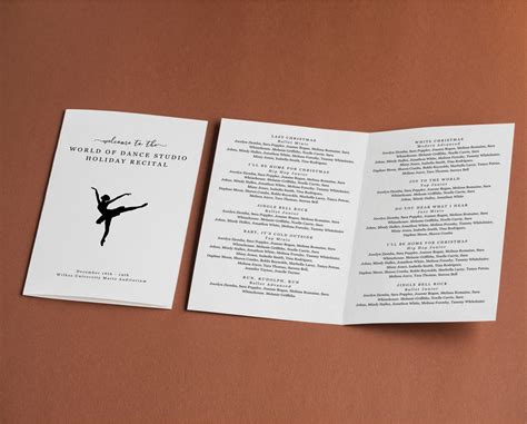 Recital Program Template